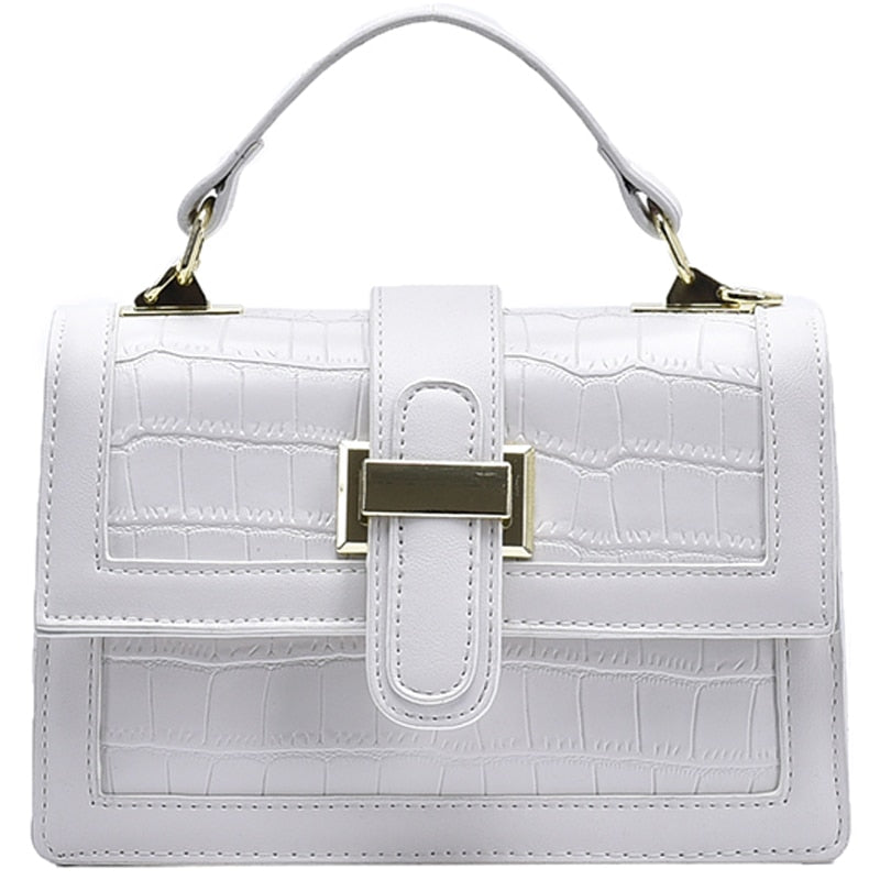 Crocodile Pattern Square Tote Bag 2021 Fashion New High Quality PU Leather Women's Designer Handbag Chain Shoulder Messenger Bag