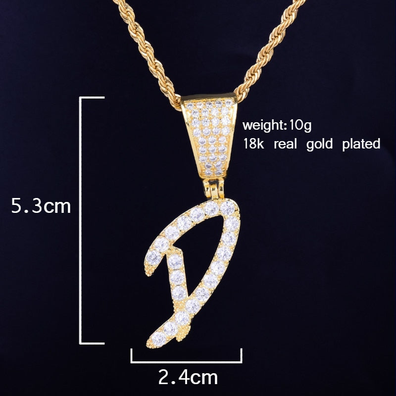 Custom name Necklace for Women Sharp Bubble Letter Pendant Hip Hop Jewelry