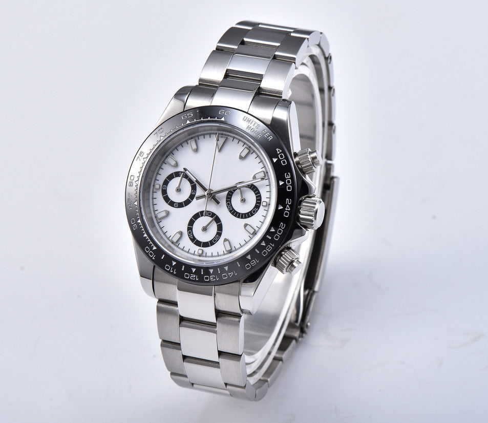 PARNIS Men's Watch Daytona 40mm Sapphire Glass chronograph Japan quartz movement D10