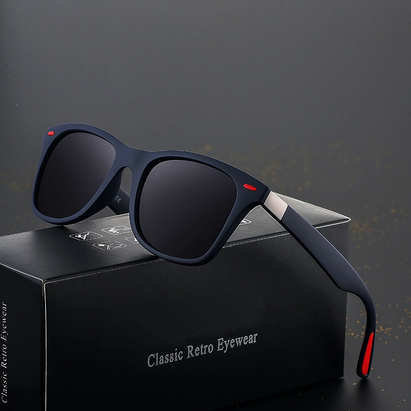 DJXFZLO Brand Design Polarized Sunglasses Men Women Driver Shades Male Vintage Sun Glasses  Men Spuare Mirror Summer UV400OculoS