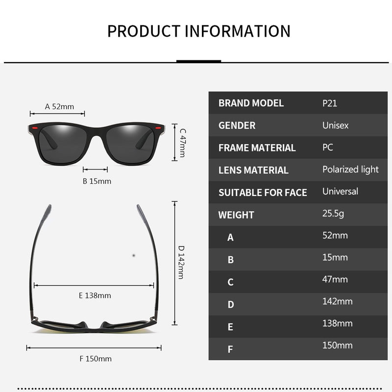 DJXFZLO Brand Design Polarized Sunglasses Men Women Driver Shades Male Vintage Sun Glasses  Men Spuare Mirror Summer UV400OculoS