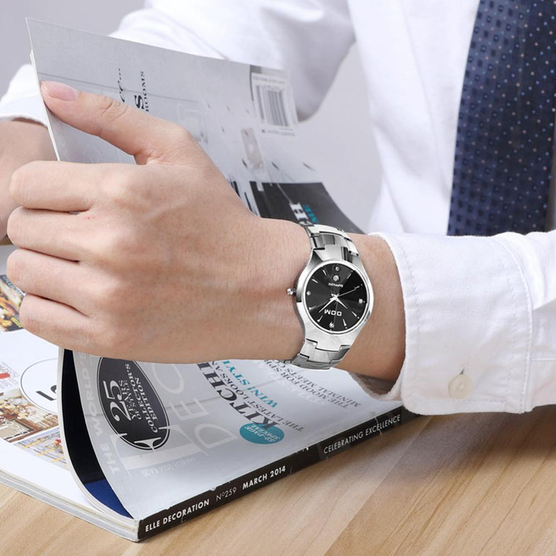 DOM men watch luxury top brand tungsten steel Wrist watch 30m waterproof Business Sapphire Mirror Quartz watches W-698