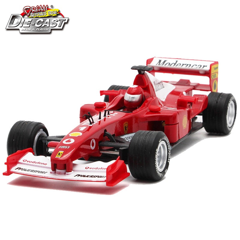 Diecast Formula Racing Car, Metal Vehicle Toys For Kids Wish Music And Pull Back Function