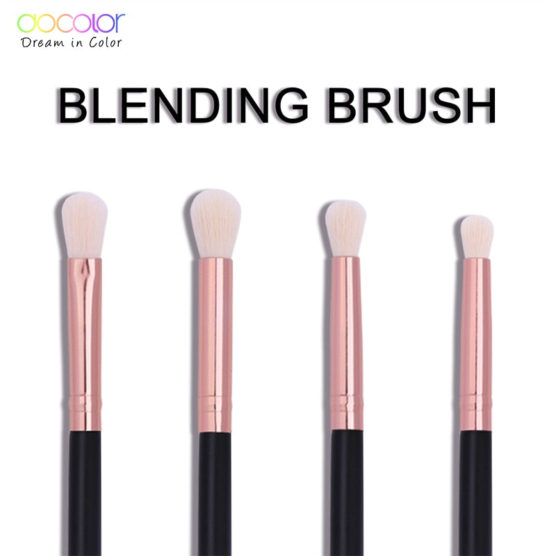 Docolor Makeup Brushes 4PCS Eyeshadow Brush Blending Eyebrow Make Up Brushes Synthetic Bristles Beauty Cosmetics Brush Set