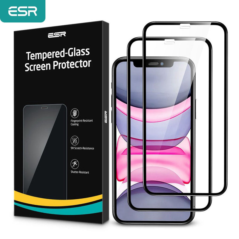 ESR 2PCS Tempered Glass for iPhone 11 12 Pro Max Screen Protector Clear Premium Protective Glass for iPhone X XR XS Max Glass