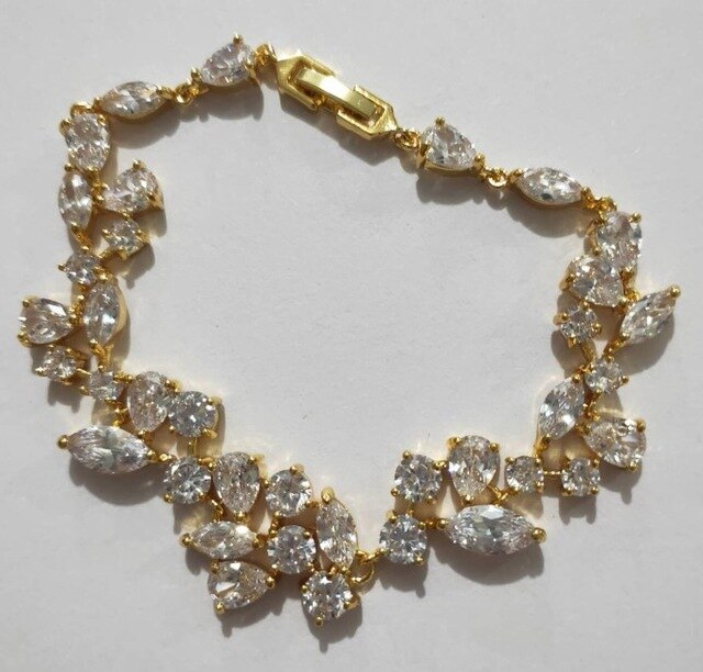 Emmaya Fashion Unique Design Trendy Bracelet White Gold Color Luxury AAA Cubic Zirconia Jewelry Bracelets For Women