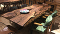 Epoxy Resin Dining Table Wood Resin Table Extraordinary Walnut Dine Table With Metal Base