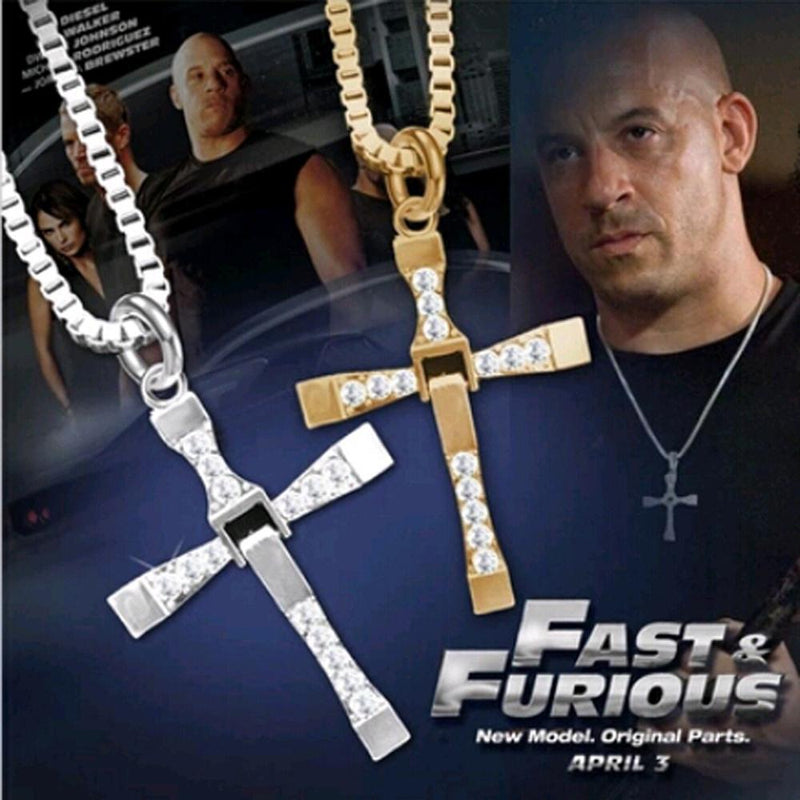 FAMSHIN free shipping Fast and Furious  6  7 hard gas actor Dominic Toretto /  cross necklace pendant,gift for your boyfriend