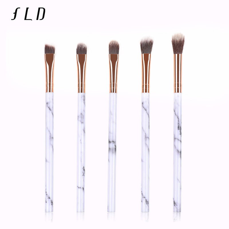 FLD 5pcs Makeup Brushes Set Face Foundation Eyebrow Eyeliner Blush Powder Cosmetic Concealer Professional Beauty Tool