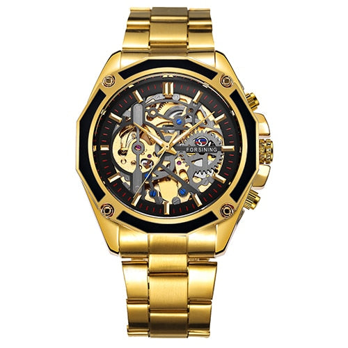 FORSINING Gold Watch Men Luxury Mechanical Watches Mens Skeleton Wristwatch Dropshipping 2020 Best Selling Products часы мужские