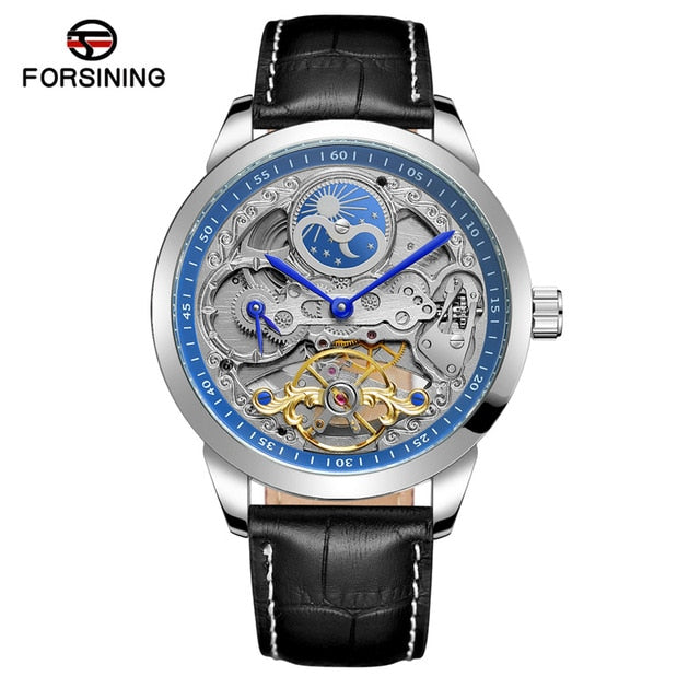 FORSINING Tourbillon Automatic Mechanical Men Wristwatch Military Sport Male Clock Top Brand Luxury Skeleton New Man Watch 8191