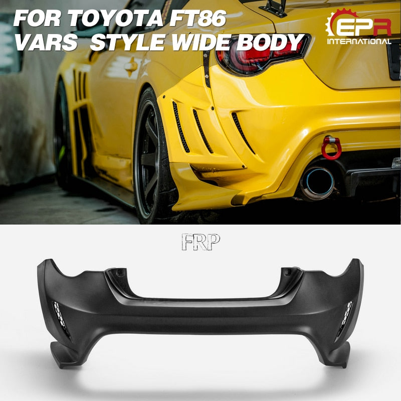 Fiber Black or White unpainted For TOYOTA FT86 BRZ Var Style FRP Wide Body Rear Bumper replacement Exterior Car Accessories kit
