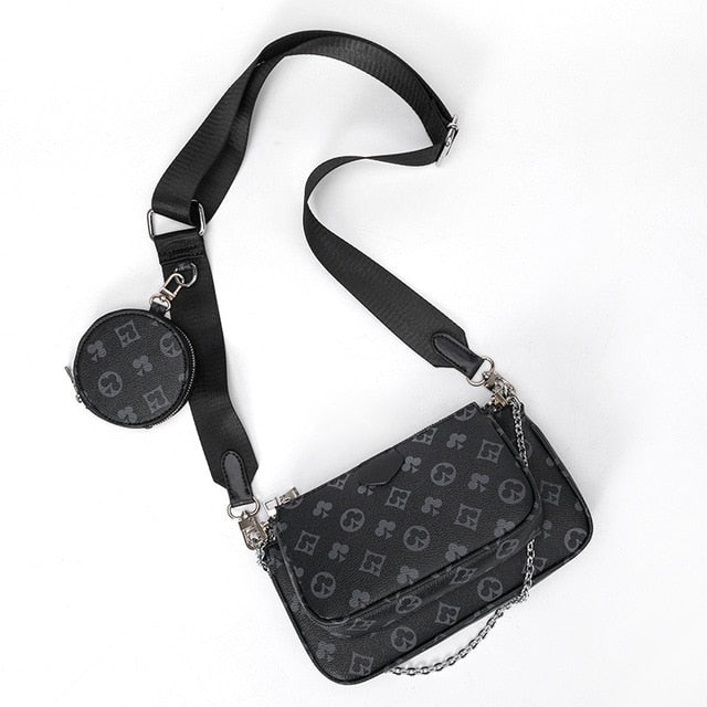 Fashion Brand Designer Messenger Handbag Bag for Women 2020 Tote 3-IN-1 Leather Crossbody Handbag Tote Shoulder Bag Clutch Totes