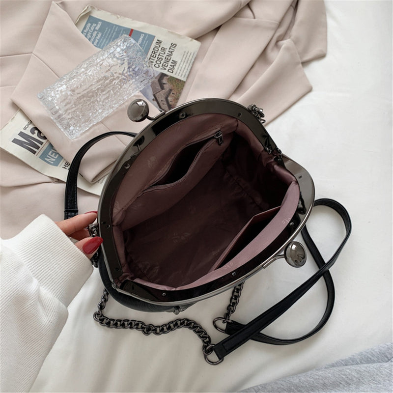Fashion Chain Design Ladies Shoulder Bag High Quality PU Leather Women Messenger Bags Solid Color Designer Women's Wallet Bolsos