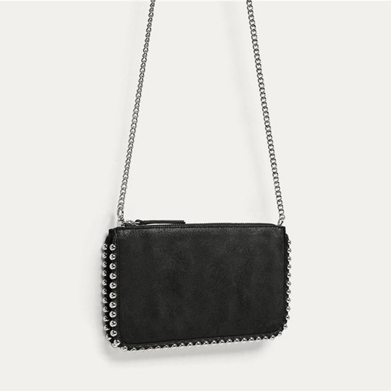 Fashion Chains Beading Women Crossbody Bags Designer Handbags Luxury Matte Leather Lady Shoulder Bag Brand Lady Small Flap Purse