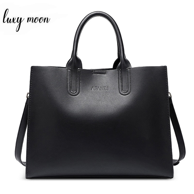 Fashion Classic Women Handbags Luxury Designer 2019 Tote Shoulder Bag Large Capacity High Quality Black Leather Bag ZD1259