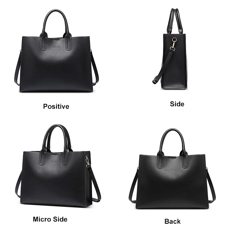 Fashion Classic Women Handbags Luxury Designer 2019 Tote Shoulder Bag Large Capacity High Quality Black Leather Bag ZD1259