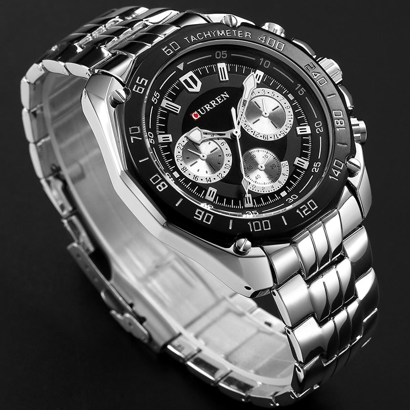 Fashion Curren Luxury Brand Man quartz full stainless steel Watch Casual Military Sport Men Dress Wristwatch Gentleman 2018 New