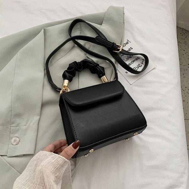 Fashion Handbags Small Shoulder Strap PU Leather Crossbody Bag For Women Solid Color Shoulder Handbags Female Simple Totes Bag