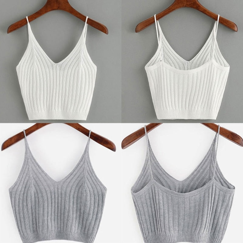 Fashion Hot New Women's Summer Basic Sexy Strappy Sleeveless Racerback Crop Top High Quality