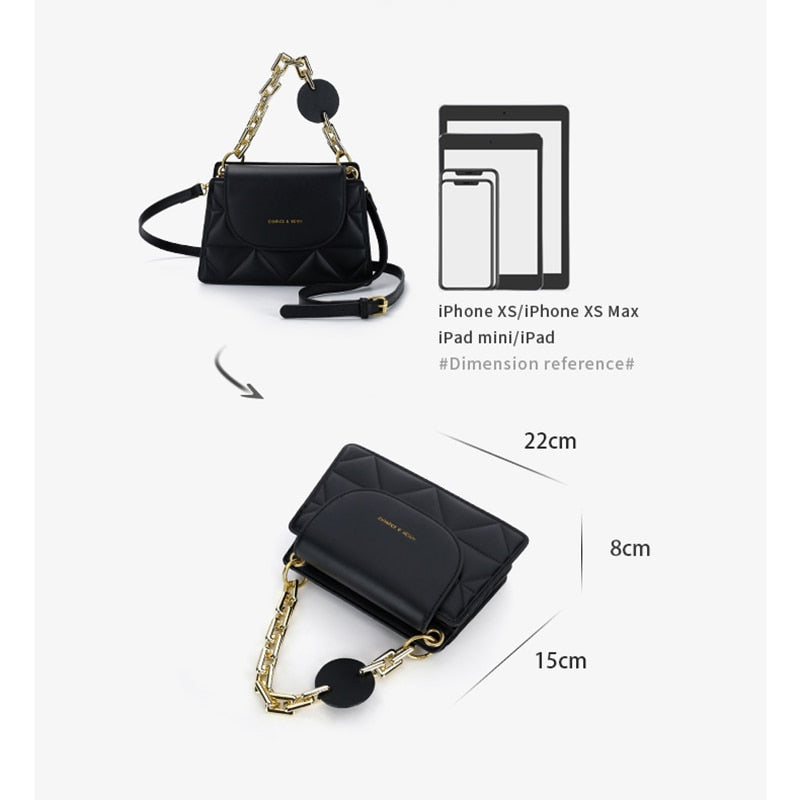 Fashion PU Leather Crossbody Bag for Women 2020 Luxury Simple Solid Color Shoulder Bag Ladie Design Chain Messenger and Handbag