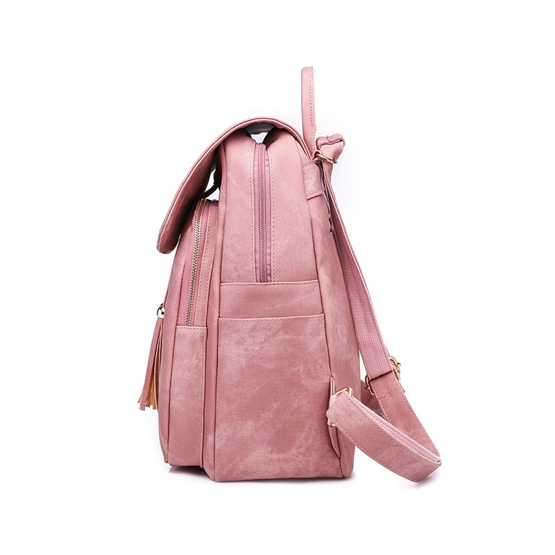 Fashion Woman Backpacks Lady's Leather Backpacks Female school backpack women Shoulder bags for teenage girls Travel Back Tassel