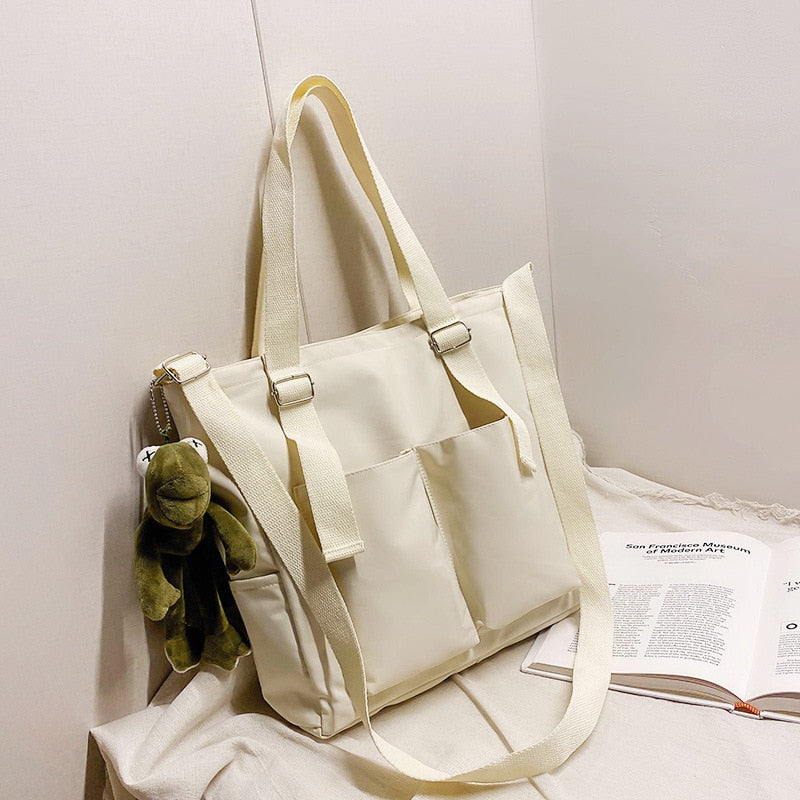 Female Bag Shoppers Simple Fashion Zipper Handbags Shoulder Waterproof Large Capacity Tote Bags 2021 Women's Brand Crossbody