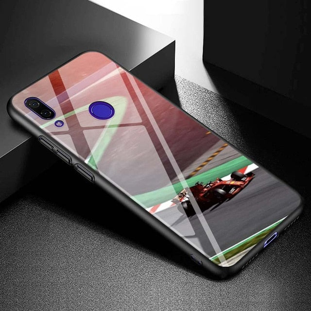For Xiaomi Redmi Note 9 Max 8T 8 7 6 Pro Gloss Black Cover Formula 1 Racing car For Redmi Note 5 Pro 5A 4 4X Phone Case