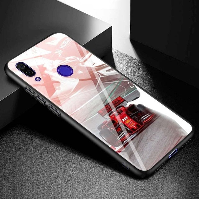 For Xiaomi Redmi Note 9 Max 8T 8 7 6 Pro Gloss Black Cover Formula 1 Racing car For Redmi Note 5 Pro 5A 4 4X Phone Case