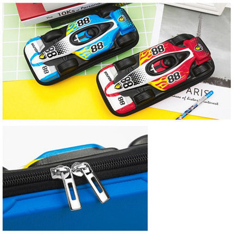 Formula 1 Racing Car Boy Pencil Case Pencil Bag Super Cool 3d Eva Colorful Large Capcity 3 Layer Pencil Bag with Pencil Holders