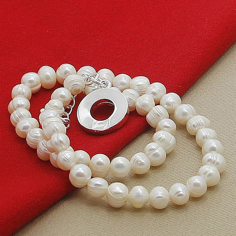 Freshwater Pearl Necklaces 925 Silver Necklaces Jewelry For Women Wedding Fashion Jewelry