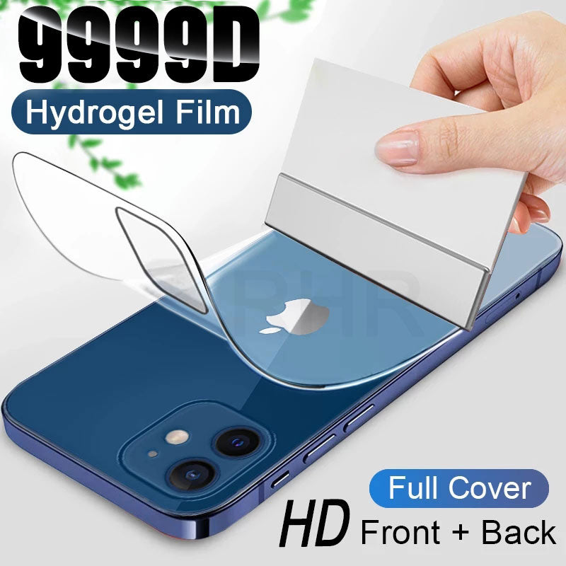 Full Cover Back Screen Protector Hydrogel Film For Apple iPhone 11 12 Pro Max Mini XS X XR 6 6s 7 8 Plus SE 2020 Protection Film