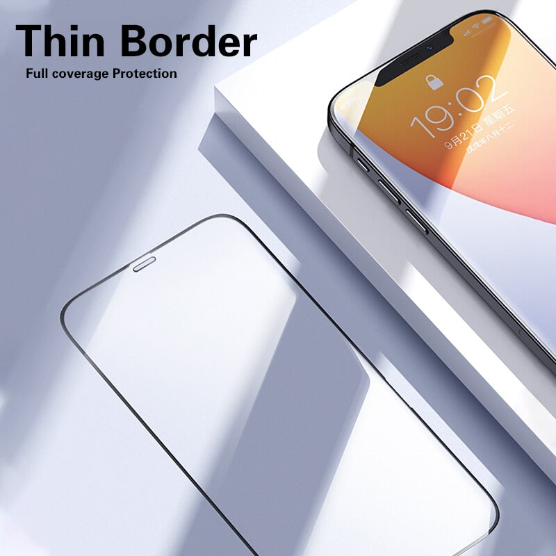 Full Cover Protective Glass On For iPhone 11 12 Pro Max Screen Protector For iPhone X XR Xs Max 6 7 8 Plus 12 Mini Glass