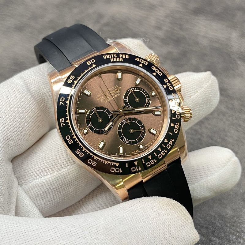 Fully Automatic Mens Watches Top Brand Luxury Rose Gold Clock 3 Time Zone Date Stainless Steel Strap Military Wristwatch