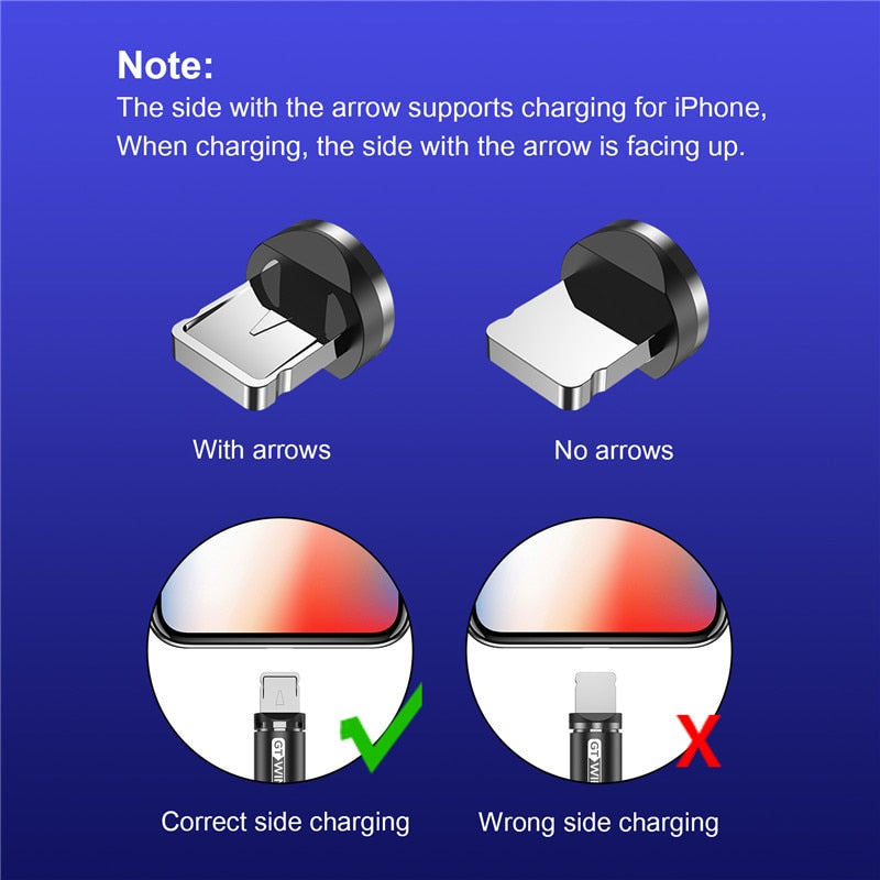 GTWIN 3m Magnetic Cable Micro usb Type C Fast Charging Micro usb Type-C Magnetic Charge For iphone 11 android Xiaomi usb cable