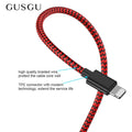 GUSGU USB Charger Cable for iPhone X 8 8 Plus Mobile Phone  Fast Charging Lighting Cable For iPhone 6 6S 5 5S SE
