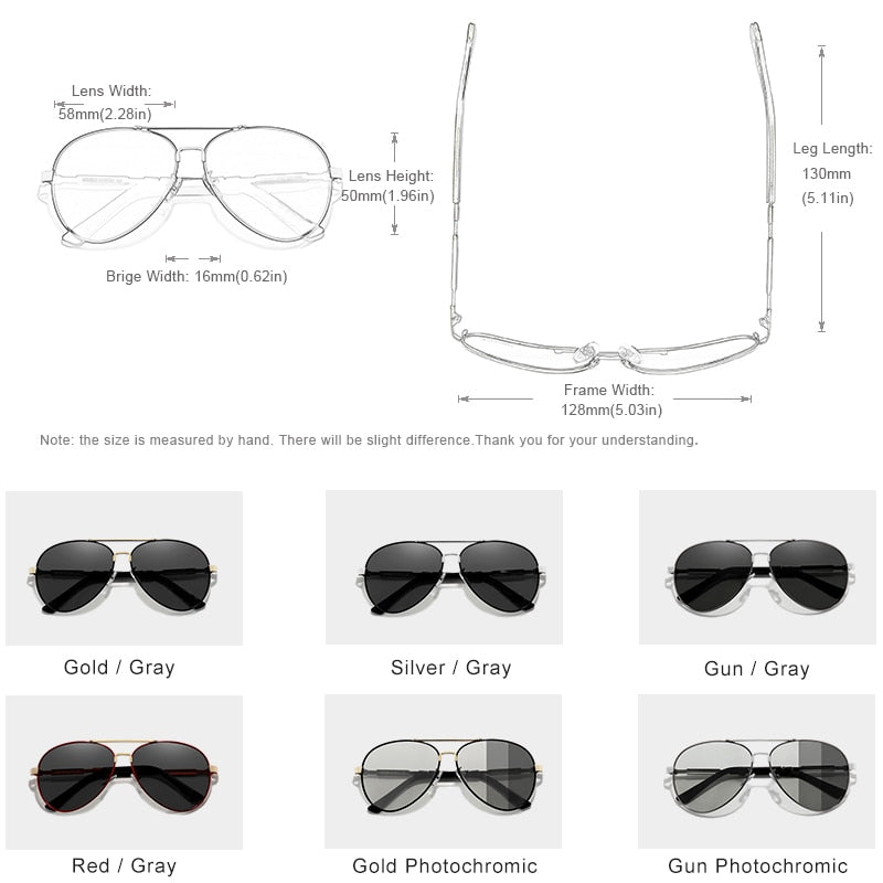 GXP Fashion Aluminum pilot Sunglasses Polarized Sun glasses Men And Women Mirror Photochromic Lens Anti-glare Driving Eyewear
