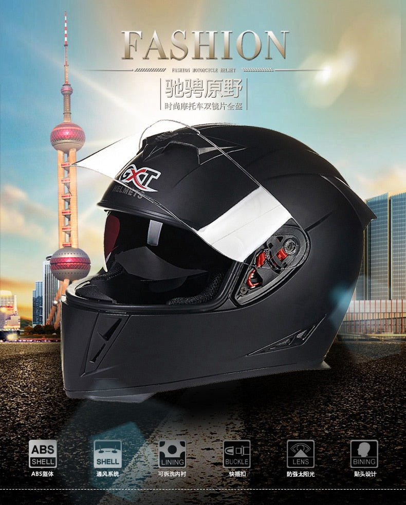 GXT 358 NEW Genuine full face helmets winter warm double visor motorcycle helmet Casco Motorbike capacete