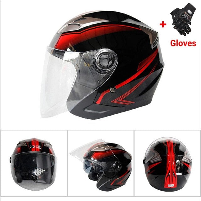 GXT Motorcycle Helmet Half Face ABS Motorbike Helmet Electric Safety Double Lens Helmet Moto Casque for Women/Men Casco Moto #