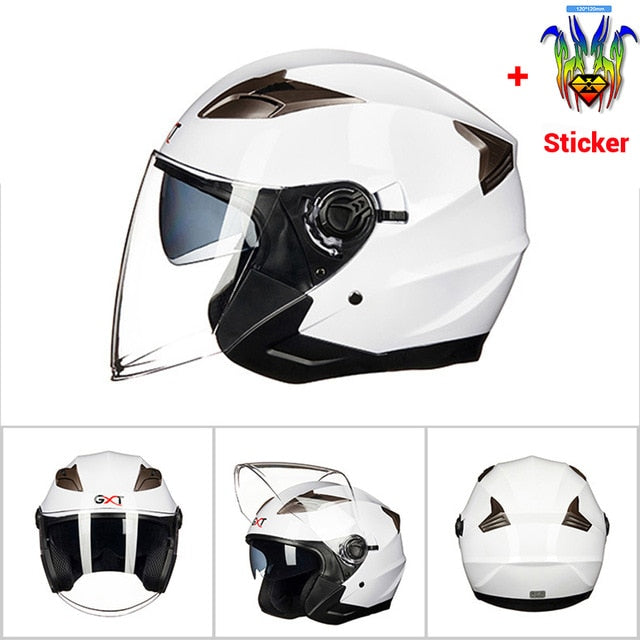 GXT Motorcycle Helmet Half Face ABS Motorbike Helmet Electric Safety Double Lens Helmet Moto Casque for Women/Men Casco Moto #