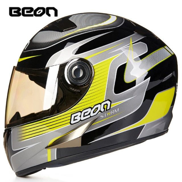 Genuine BEON 500 Full Face Motorcycle Helmet ECE MTB ATV Summer Winter Men Motorbike Moto Bike Racing Helmets