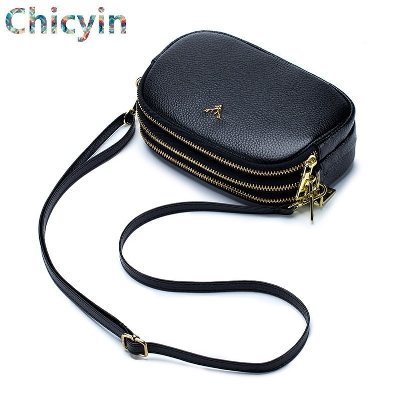 Genuine Leather Crossbody Bag High Quality Clutch Bag Style Fashion Trend Women Handbag Messenger Bag Dual Purpose Leisure Bag