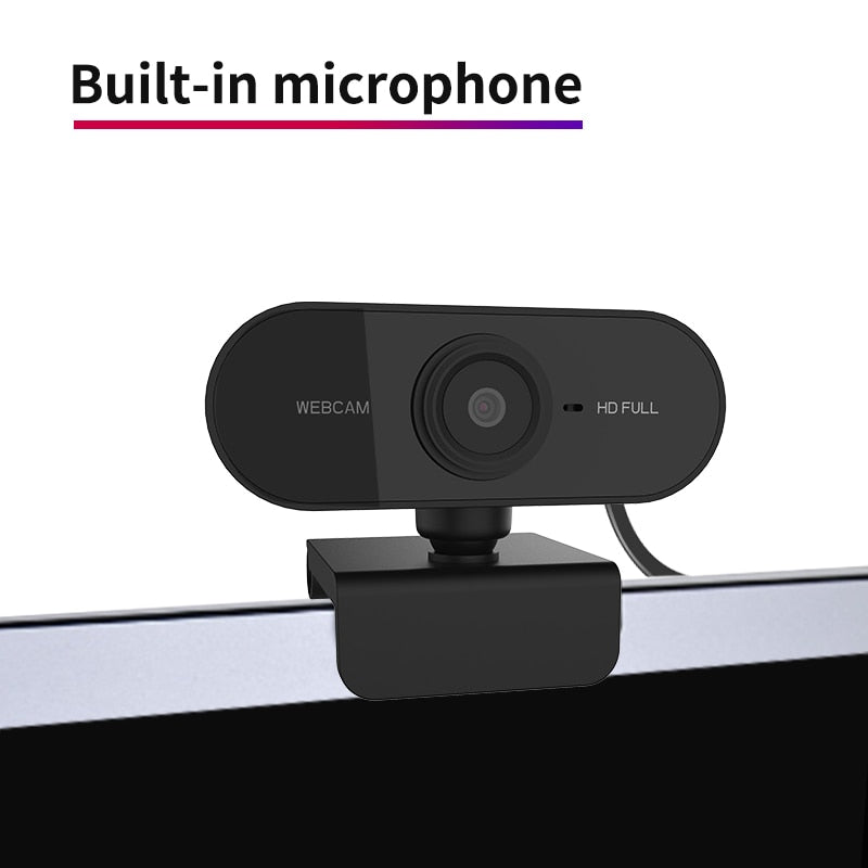 HD 1080P Webcam Mini Computer PC WebCamera with USB Plug Rotatable Cameras for Live Broadcast Video Calling Conference Work