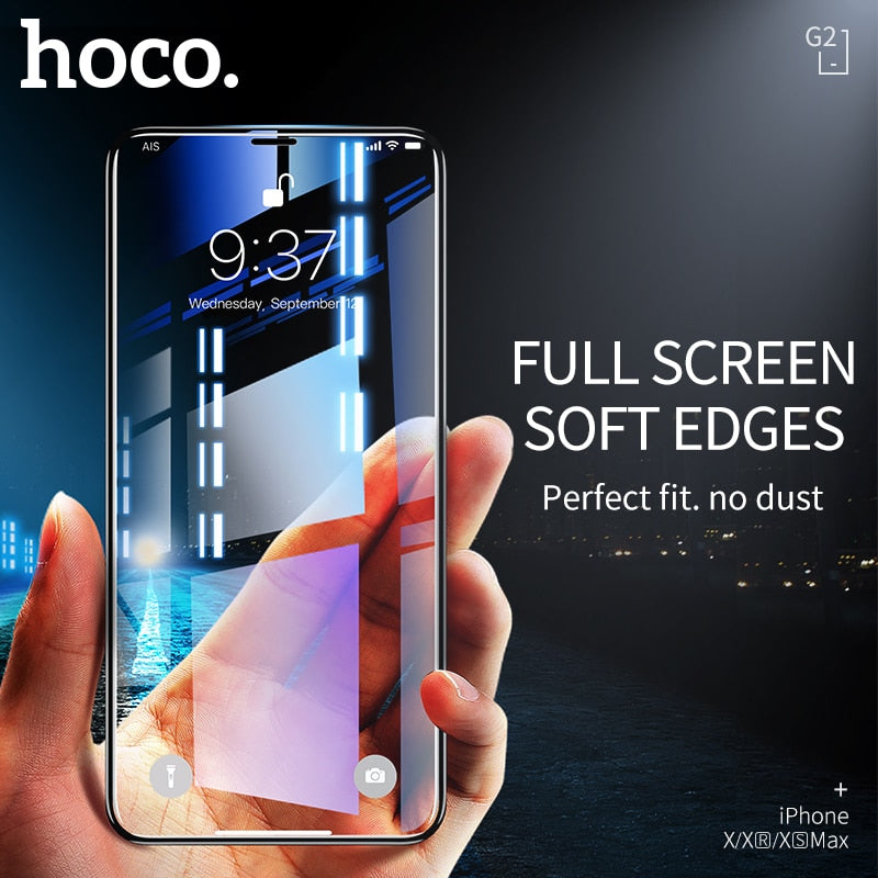 HOCO 3D Screen Protector Full Cover Glass for iPhone 11 Pro Max Curved Edge Tempered Glass Film for iPhone X XR XS Max 7 8 plus