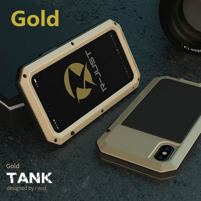Heavy Duty Protection Armor Metal Aluminum phone Case for iPhone 11 12 mini Pro XS MAX SE 2 XR X 6 6S 7 8 Plus Shockproof Cover