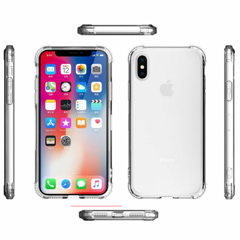 Heavy Duty Protection Case For iPhone 12 11Pro XS Max X SE 2 Four Corner Strengthen Silicon Clear Case For iPhone XR 6s 7 8 Plus