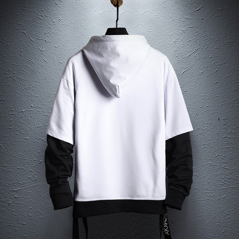 Hoodie Sweatshirt Mens Hip Hop Pullover Hoodies Streetwear Casual Fashion Clothes colorblock hoodie  cotton