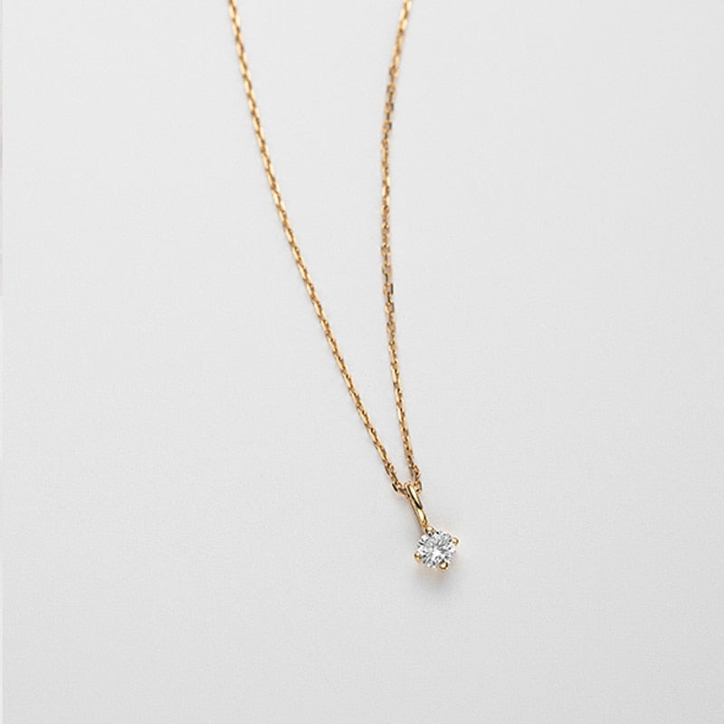 Hot 925 Sterling Silver AAA Zirconia Chain Necklace Shiny Star Pendants For Women Gift Choker Wedding Jewelry NK002