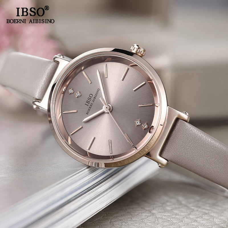IBSO 8 MM Ultra-Thin Wrist Women Watches Luxury Female Clock Fashion Montre Femme 2020 Ladies Quartz Watch Relogio Feminino