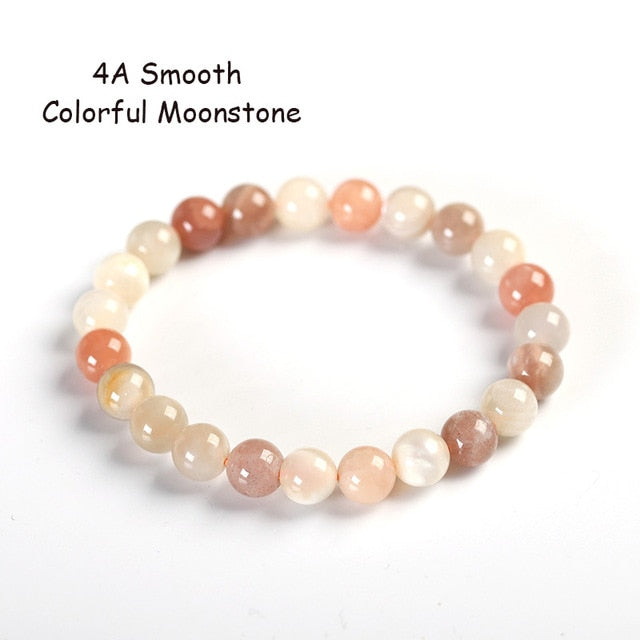 JD AAA Natural Colorful Moonstone Bracelet 4-12mm Labradorite Beads Bracelets for Women Bracelet Jewelry Accessories